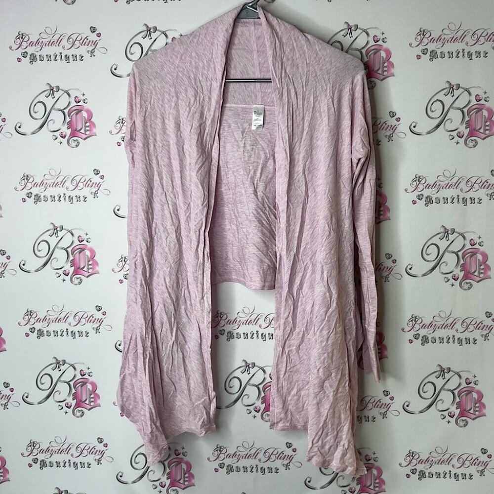 Ivivva cardigan flowy waterfall heathered white Light Pink Cardigan